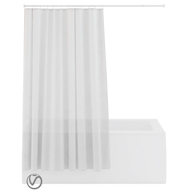 Bath curtain (shower) 200x200 cm (white, gray) — Descargar