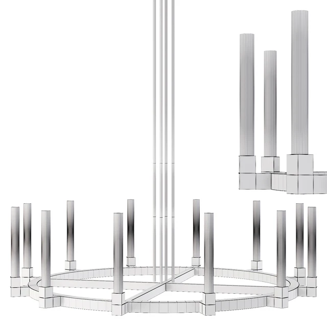 Restoration Hardware CANNELE ROUND CHANDELIER 60 Black — Скачать