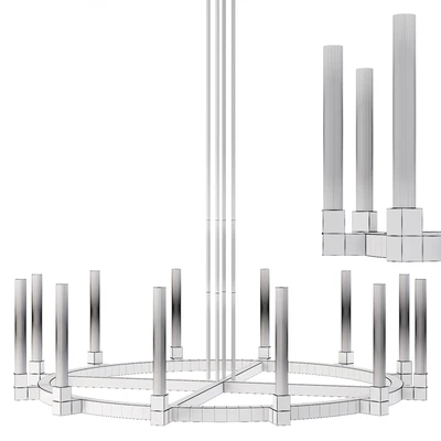 Restoration Hardware CANNELE ROUND CHANDELIER 60 Black — Вид 2
