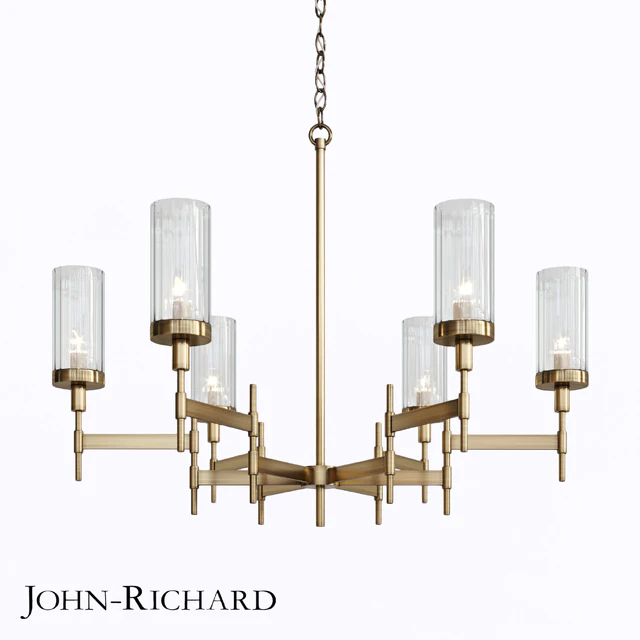 John Richard Brass-Plated Six-Light Chandelier — Скачать