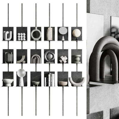 Metal Shelves Decorative With Book - metal Rack — Вид 1