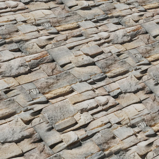 FB596 Exterior Stone Cladding facade | 3MAT | PBR | Seamless — Descargar
