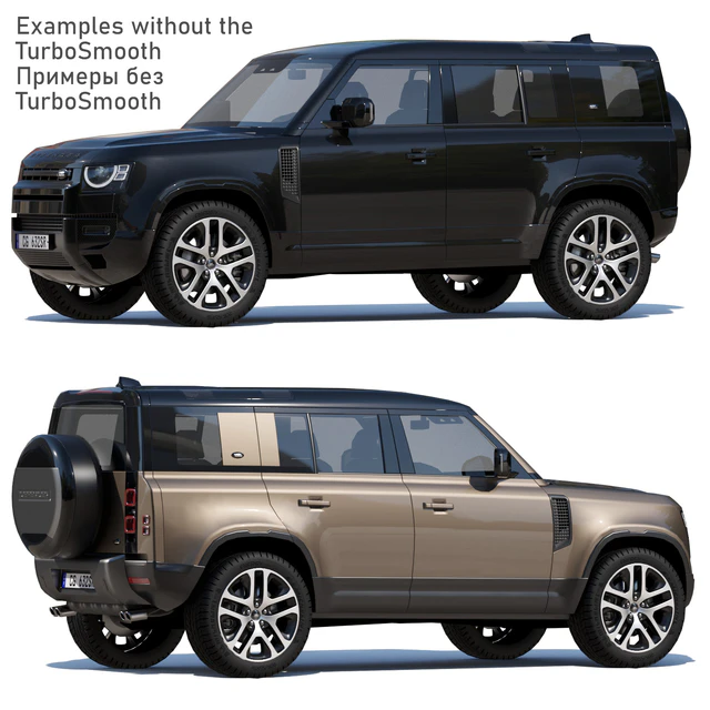 Land Rover Defender 110 mid-poly — Download