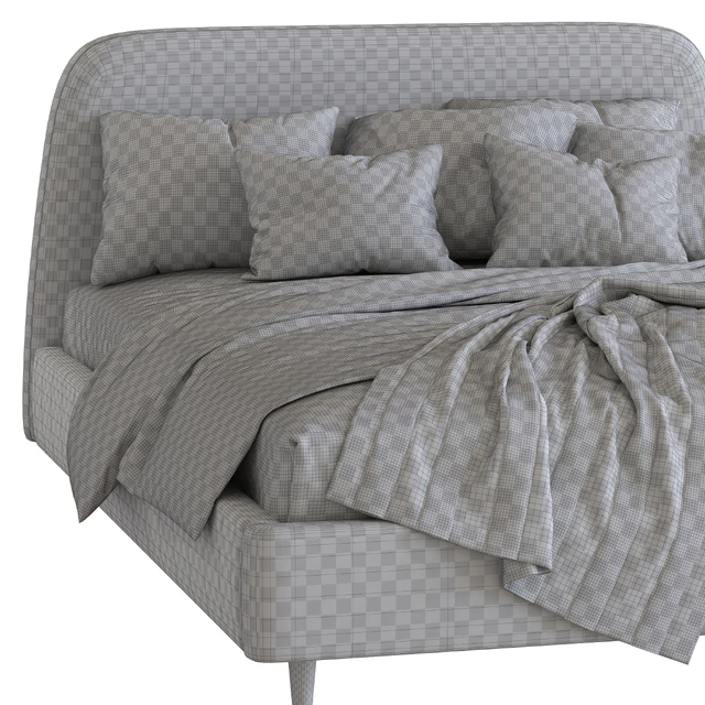 Кровать Oatmeal Raelynn Upholstered Bed — Скачать