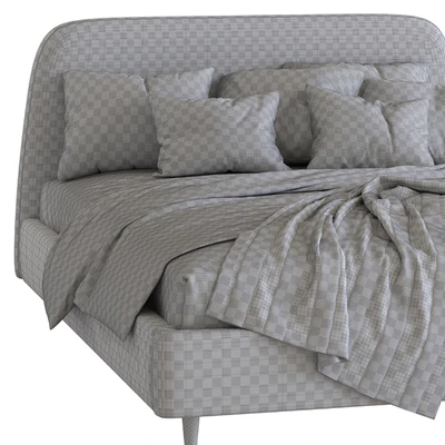 Кровать Oatmeal Raelynn Upholstered Bed — Вид 3