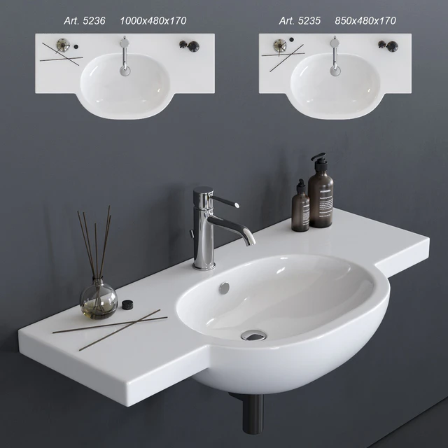 GALASSIA M2 Washbasin art. 5235 art. 5236 — Descargar