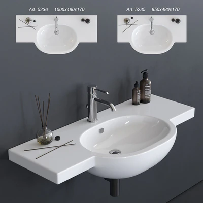 GALASSIA M2 Washbasin art. 5235 art. 5236 — Ver 1
