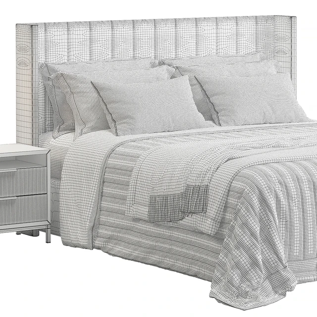 Oulton Striped Headboard Wingback Bed by Ambassador Beds — Descargar
