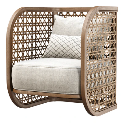Rimma rattan restaurant chair / Обеденное кресло с плетением — Вид 1