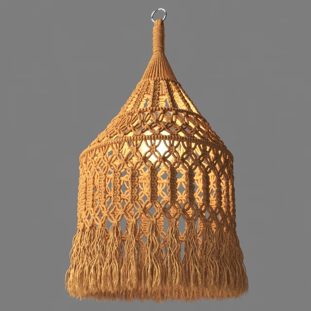 Organic Macrame Pendant — Скачать