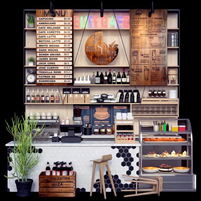 JC Coffee Shop Counter — Descargar