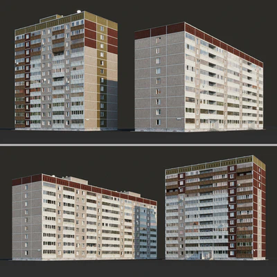 Multi-storey residential building (12 floors and 9 floors) — Ver 1