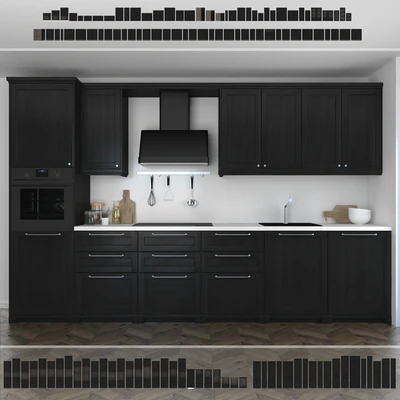 Kitchen Ikea Lerhuttan / Lerhyttan (black stain). — Ver 1