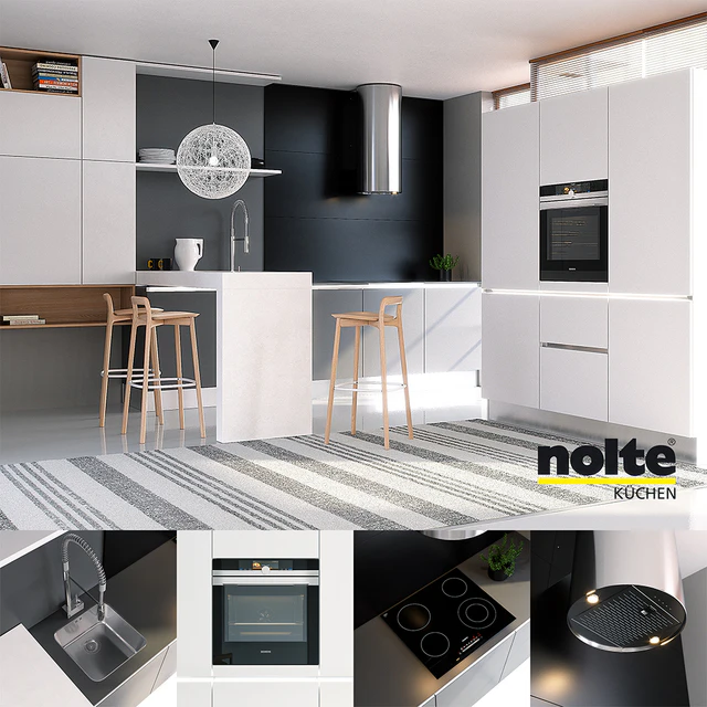 Kitchen NOLTE Glas Tec Satin + Sigma Lack (vray GGX, corona PBR) — Descargar