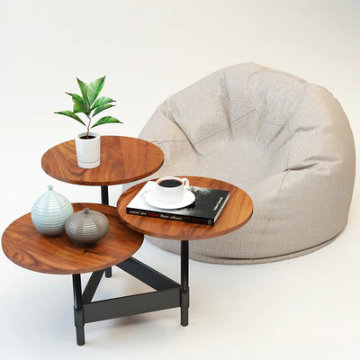 Coffee table and poof — Ver 3