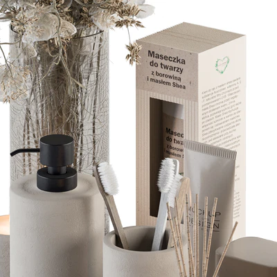 Bathroom accessory Set with Dried Plants Set 20 — Ver 3