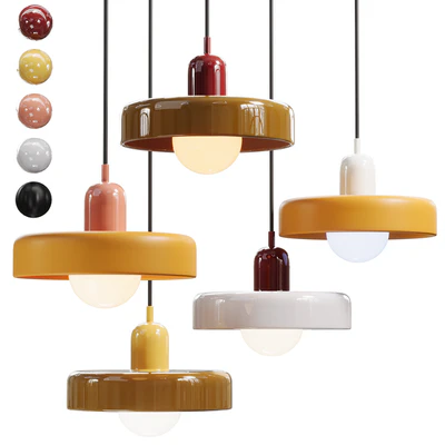Glass pendant lamp in medieval style — Ver 1