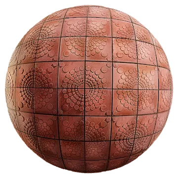 red circular pattern tiles 001 — Descargar