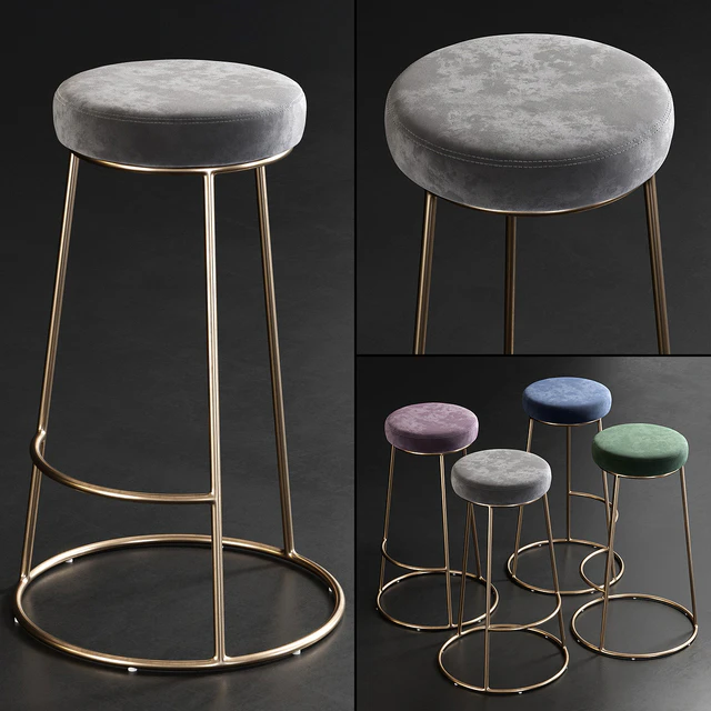 Rockett St George / Atlantis Velvet Bar Stool — Скачать