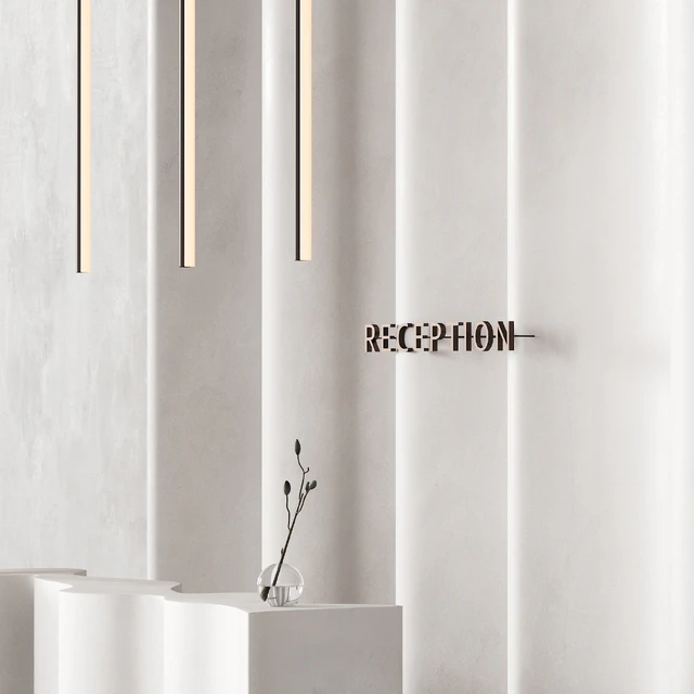 379 office furniture 17 reception desk 12 double wave with plant — Descargar