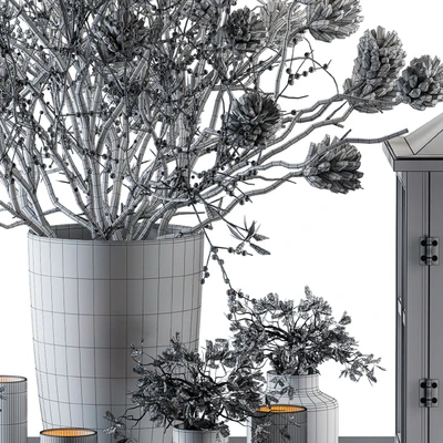 Decorative Set Berry and Branches with lantern — Вид 2
