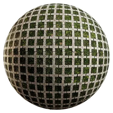 concrete grass grid 001 — Descargar