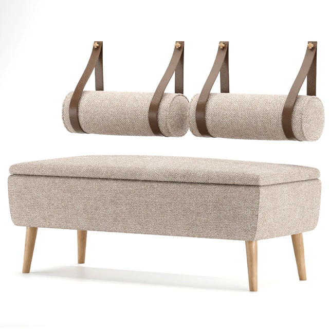 Vaili bench / ottoman Soft Light by Divan.ru and decorative pillows — Descargar