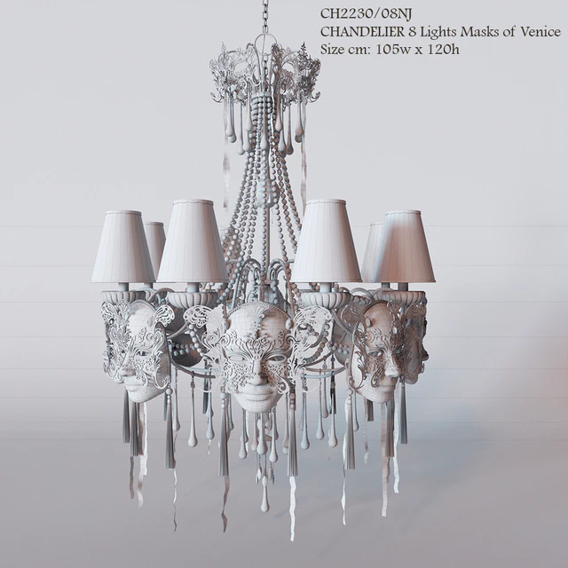 CHANDELIER 8 Lights Masks of Venice — Descargar
