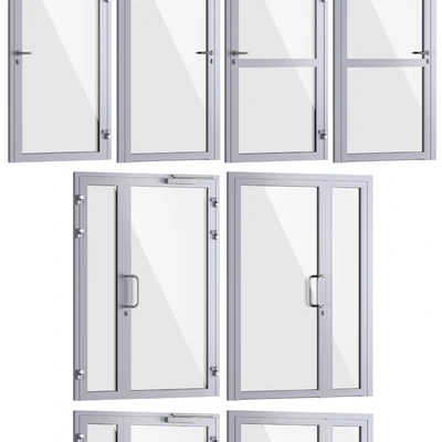 Glass fire doors and partitions, a set of handles — Ver 2