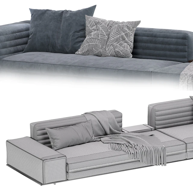 Sofa Roger Minotti 3 Version / 3 Color — Descargar