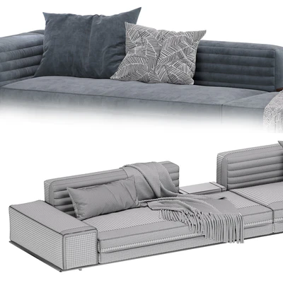 Sofa Roger Minotti 3 Version / 3 Color — Ver 7
