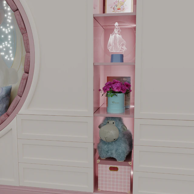 Wardrobe with a seat for a children's room — Descargar
