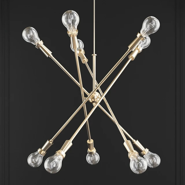 Kichler Armstrong 10-Light Large Chandelier in Natural Brass — Descargar
