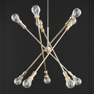 Kichler Armstrong 10-Light Large Chandelier in Natural Brass — Descargar