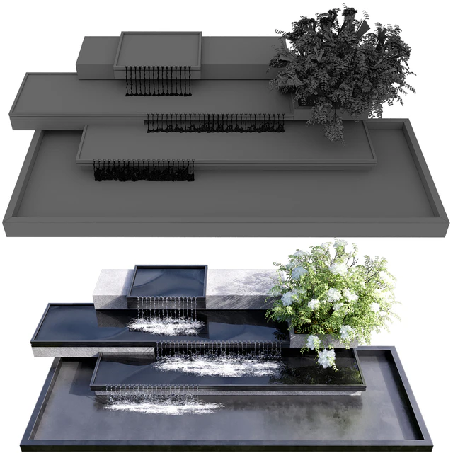 WATERFALL FOUNTAIN CASCADE NO16 — Descargar