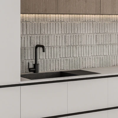 Kitchen Modern - White and Wood 55 — Вид 5
