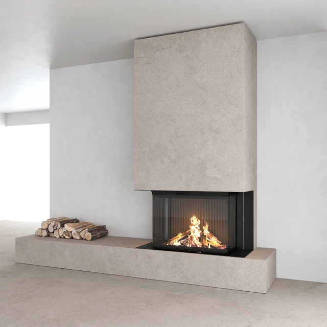 Decorative wall with fireplace set 12 — Descargar