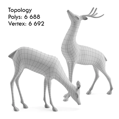 Vintage deer statue — Ver 4
