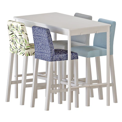 IKEA TOMMARYD Table And BERGMUND Bar stools — Ver 1