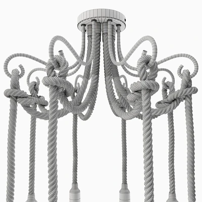 Chandelier Loft Rope Light White 8 — Ver 4