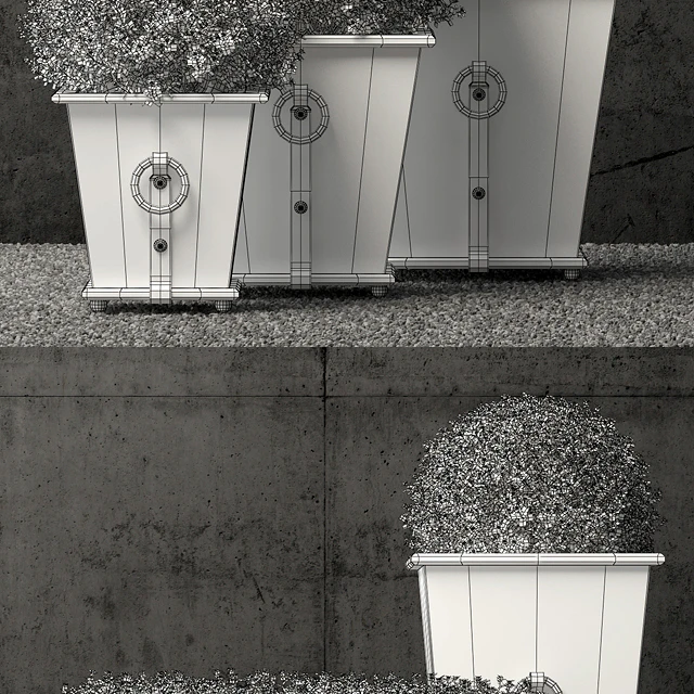 Restoration Hardware estate zinc ring square planters — Скачать