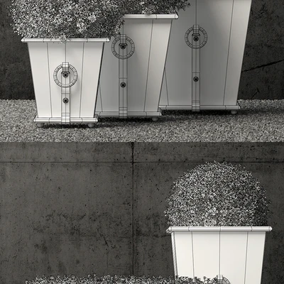 Restoration Hardware estate zinc ring square planters — Вид 2