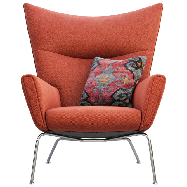 CH445 Wing Chair and ottoman — Descargar