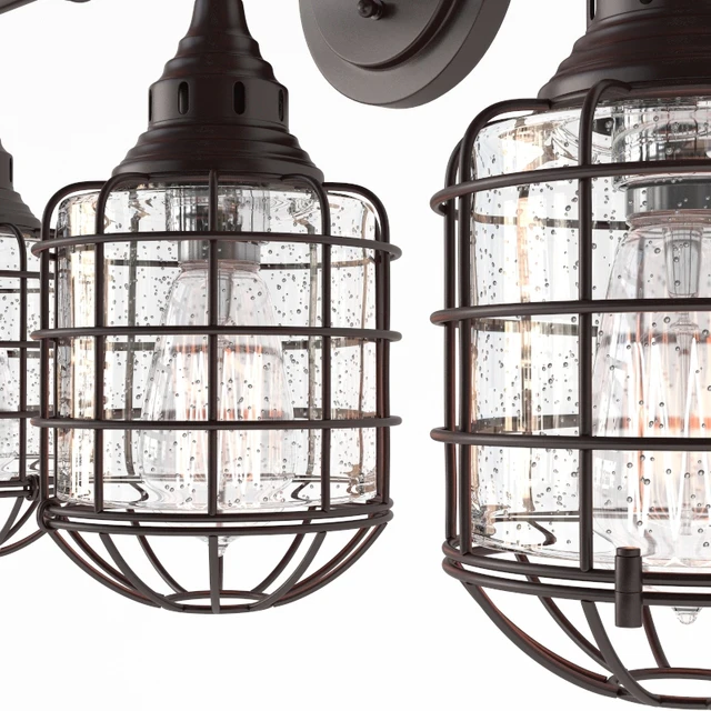 RUSTIC LOFT CAGE BATH LIGHT WL — Descargar