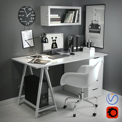 Desk in the Scandinavian style — Ver 1