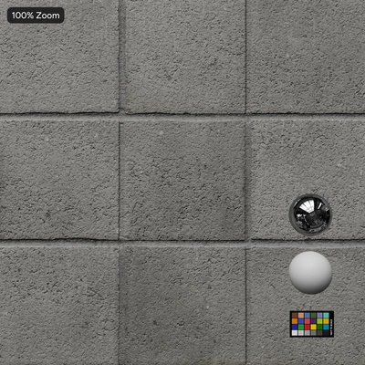square matte concrete block wall texture — View 3