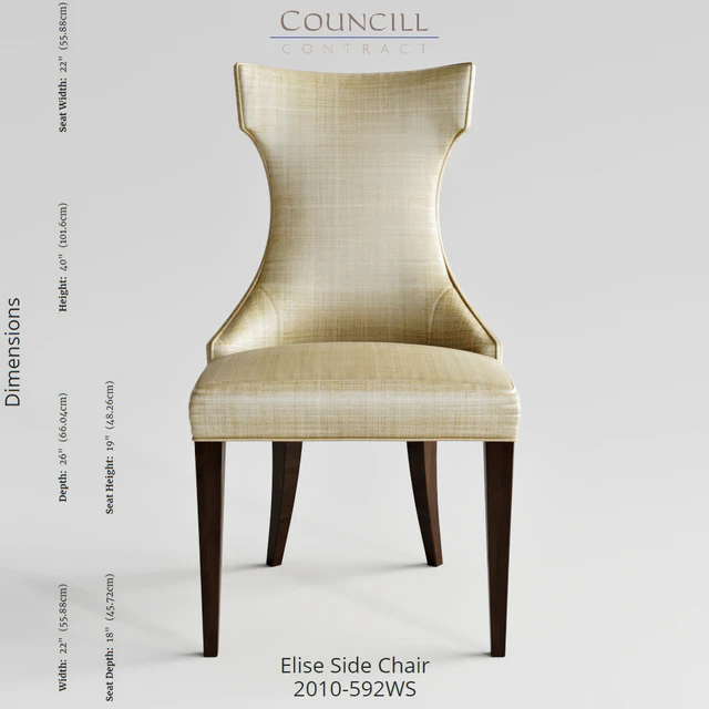 Councill Furniture Elise Side Chair — Скачать