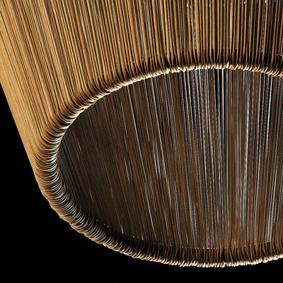 Lamp wood rattan wicker Cone n4 / Светильник плетеный из ротанга конус №4 — Вид 4
