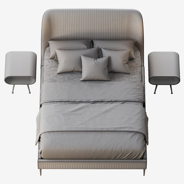Lana upholstered bed — Descargar