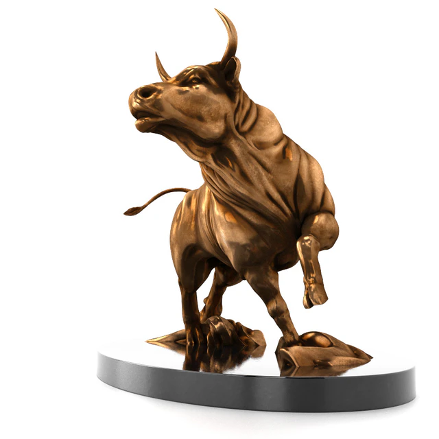 A bronze statue of a bull — Download